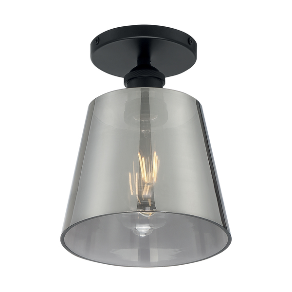 Nuvo Fixture, Semi Flush, 1-Lght, Incandescent, 100W, 120V, A19, Medium Bse, Weight: 3.04 60/7333